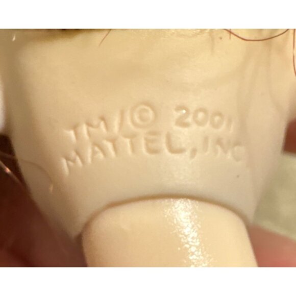 Barbie Doll Redhead Mattel Black Floral Jacket Pink Top Jeans & Yellow Boots - Picture 8 of 11